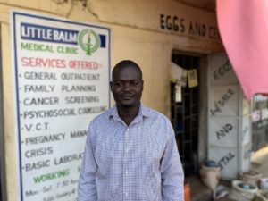Alfred Okulo, the Head of Practice at Little Balm, a private practice in Kisumu, Kenya.